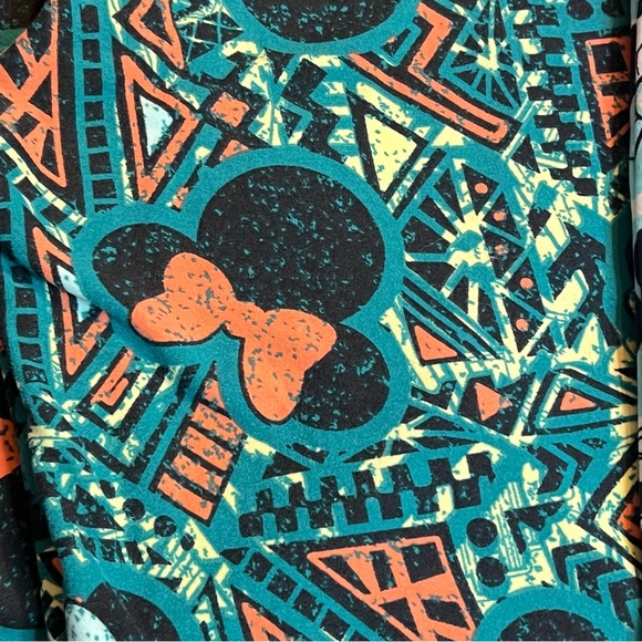 LuLaRoe Disney OS Leggings Bundle • Minnie Mouse Tribal + Teal Polka Dot - Picture 3 of 6